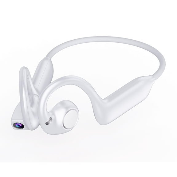 Autovue Headphones,Autovue Povbuds Pro,Bone Conduction Headphones With Camera,Open‑Ear Headphones,Anti-Slip Secure Design,Video Stabilization,With HD Camera