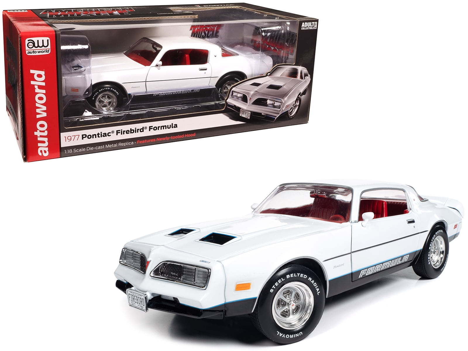 1977 Pontiac Firebird Formula Cameo White with Red Interior