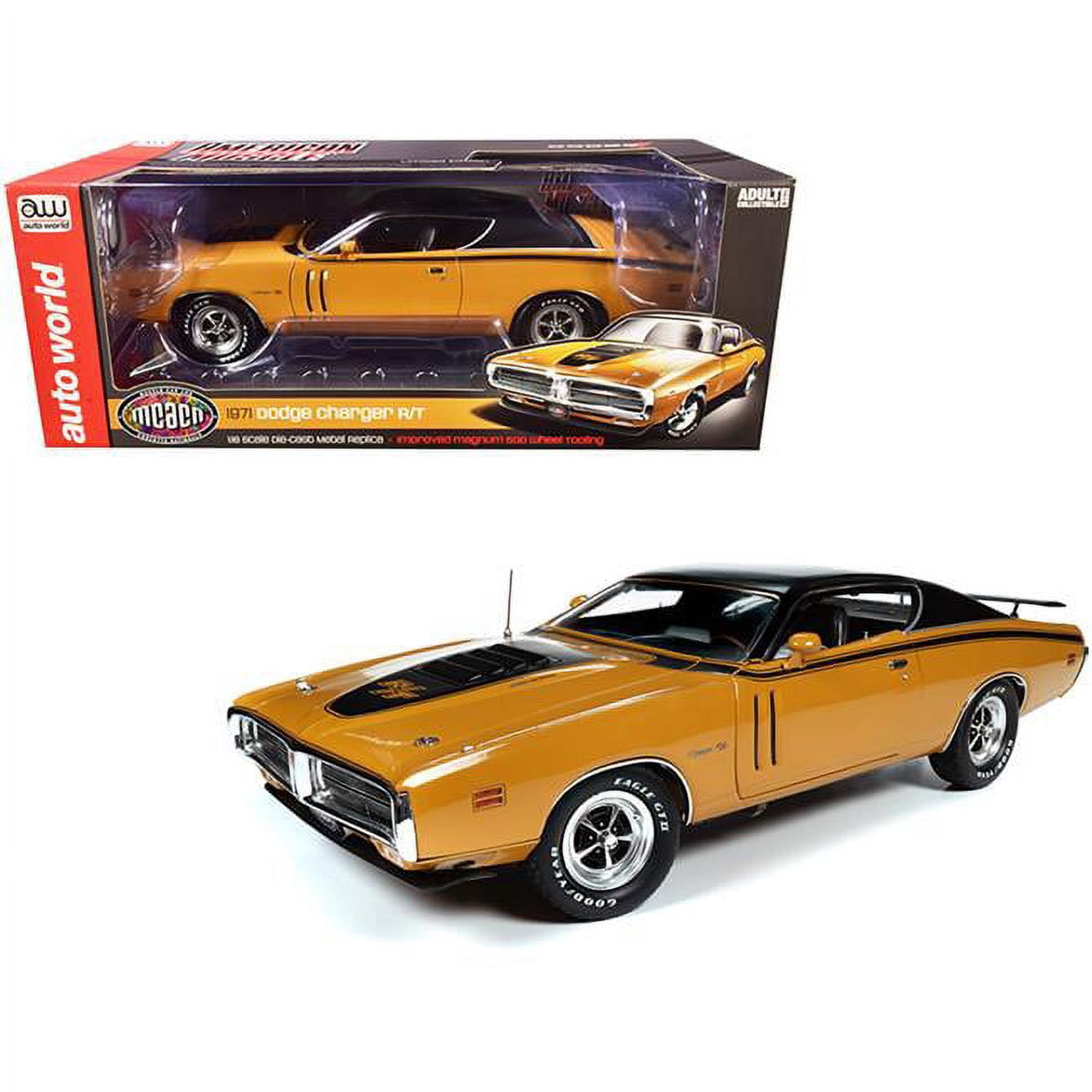 Autoworld AMM1210 1971 Dodge Charger R-T Hardtop Butterscotch