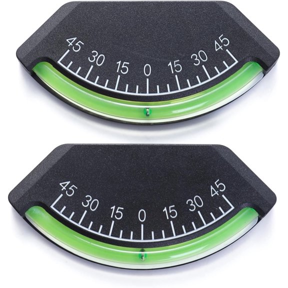 Autpvcol 2 pack 0-45°RV Level-Graduated Scale Stick On Leveling System,High Visibility brass ball for Off-Road Vehicle, Jeep, Truck, RV, Camper, Trailer, or Boat (Marine Vessels or Sailboat)