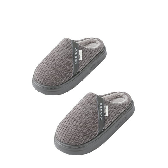 Autpvcol Men House Slippers, Warm Memory Foam Comfy House Slippers with Anti-Skid Rubber Sole for Indoor and Outdoor