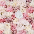 thumbnail image 1 of Autrinix 12-Piece Artificial Flower Wall Panel Set, Realistic Silk Flowers for Wedding Decorations, DIY Floral Wall Panels for Parties, Outdoor & Indoor Use, White, Pink & Yellow, 1 of 11