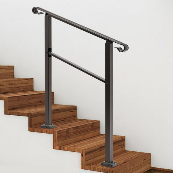 Autrinix 3-Step Safety Handrail for Stairs Modern Design, Carbon Steel, 881.8 lbs Capacity, Free-Standing, Ideal for Elderly, Disabled, and Post-Surgery Support