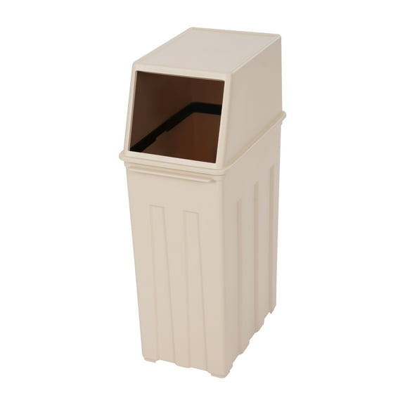 Autrinix 30L Industrial Trash Can with Khaki Color, Space-Saving Design, Easy to Clean, and Odor Control for Home and Office Use