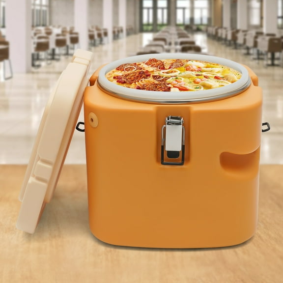 Autrinix 5 Gal Insulated Food Carrier – Portable Soup Warmer with Leak-Proof Lid, Stainless Steel Container for Hot or Cold Food, Ideal for Travel, Picnics, & Outdoor Events
