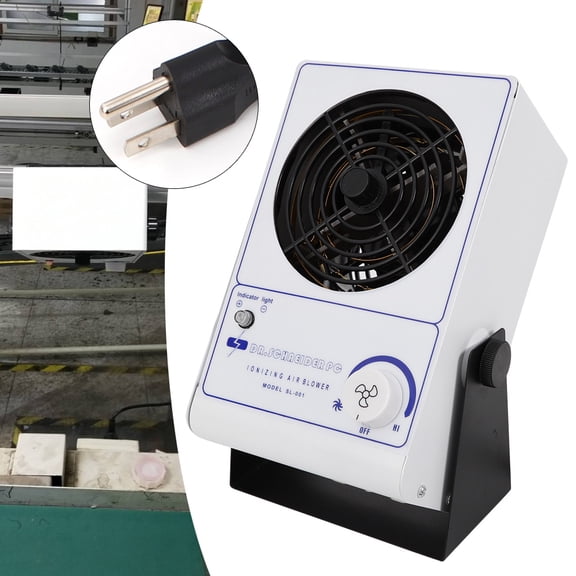 Autrinix Anti-Static Ionizing Fan, Adjustable Speed, Copper Bracket for Static Control, Ideal for Electronics & Industrial Settings