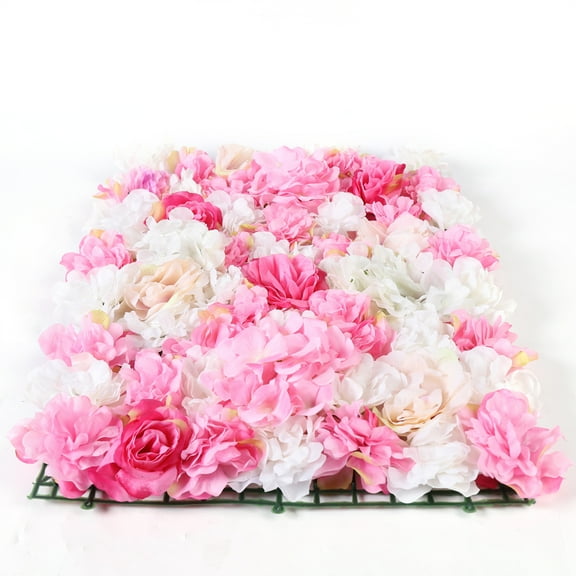 Autrinix Artificial Flower Wall Panel, Silk Rose & Dahlia Flowers, Wedding Backdrops, Home & Garden Decoration, Indoor/Outdoor Use