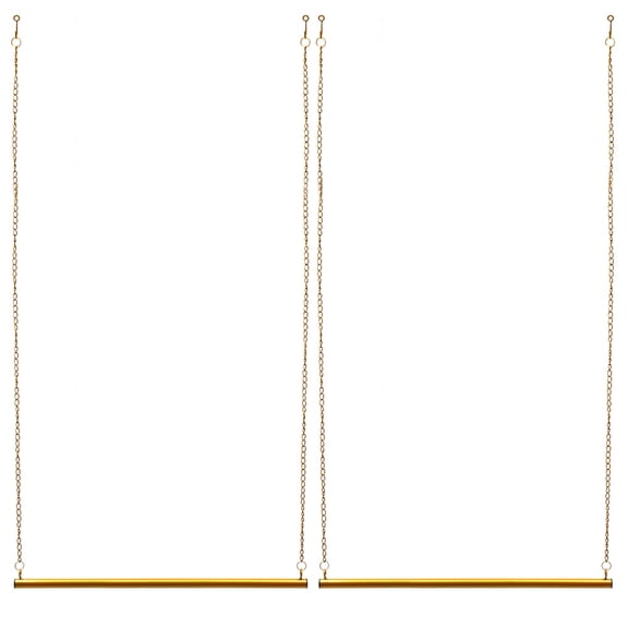 Autrinix Ceiling-Mounted Clothing Rack with Adjustable Height - Gold Steel Hanging Clothes Rack for Home, Retail, and Store Use, Space-Saving and Durable, Perfect for Displaying Garments
