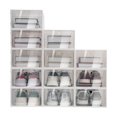 thumbnail image 1 of Autrinix Clear Plastic Shoe Boxes Stackable 24-Pack, Foldable Shoe Storage Containers with Ventilation Holes & Snap-Lock Design - Waterproof Shoe Organizer for Home, 1 of 10