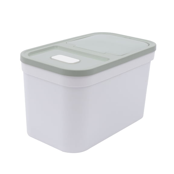 Autrinix Durable cereal dispenser with clear window, food-grade PP material, 10kg capacity, flap lid for convenient access, easy to clean, ideal for kitchen storage