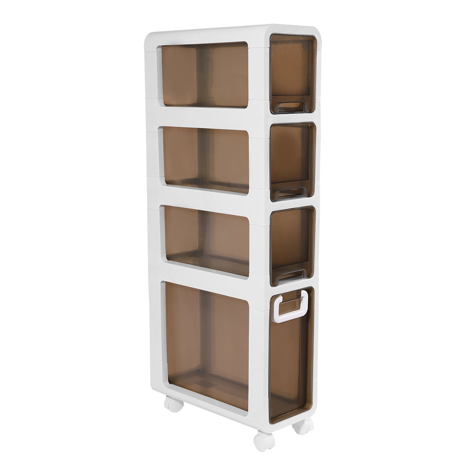 Autrinix Freestanding Bathroom Floor Cabinet With Drawers, PP Plastic ...