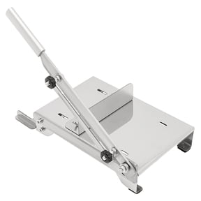 Autrinix Frozen Meat Slicer, Manual Adjustable Thickness Cutter, Stainless Steel Blade & Ergonomic Handle, Compact Design for Easy Use at Home or in the Kitchen