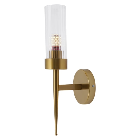 Autrinix Gold Wall Light Fixture with Electroplated Finish for Bedroom, Staircase, and Porch, Compatible with 60W E26 Bulbs, Decorative Design