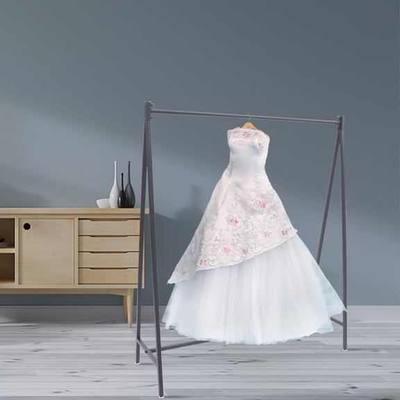 Autrinix Heavy-Duty Clothes Rack, Freestanding Clothing Display Rack with Large Capacity, Metal Frame, Black Finish, for Bedroom, Closet, Store, and Retail Display