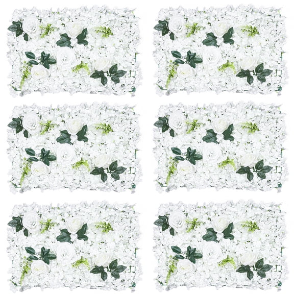 Autrinix Silk Flower Wall Panel Set, Decorative Flower Backdrop for Weddings, Parties, and Photo Studios, Easy-to-Install DIY Floral Decor for Home or Event Spaces
