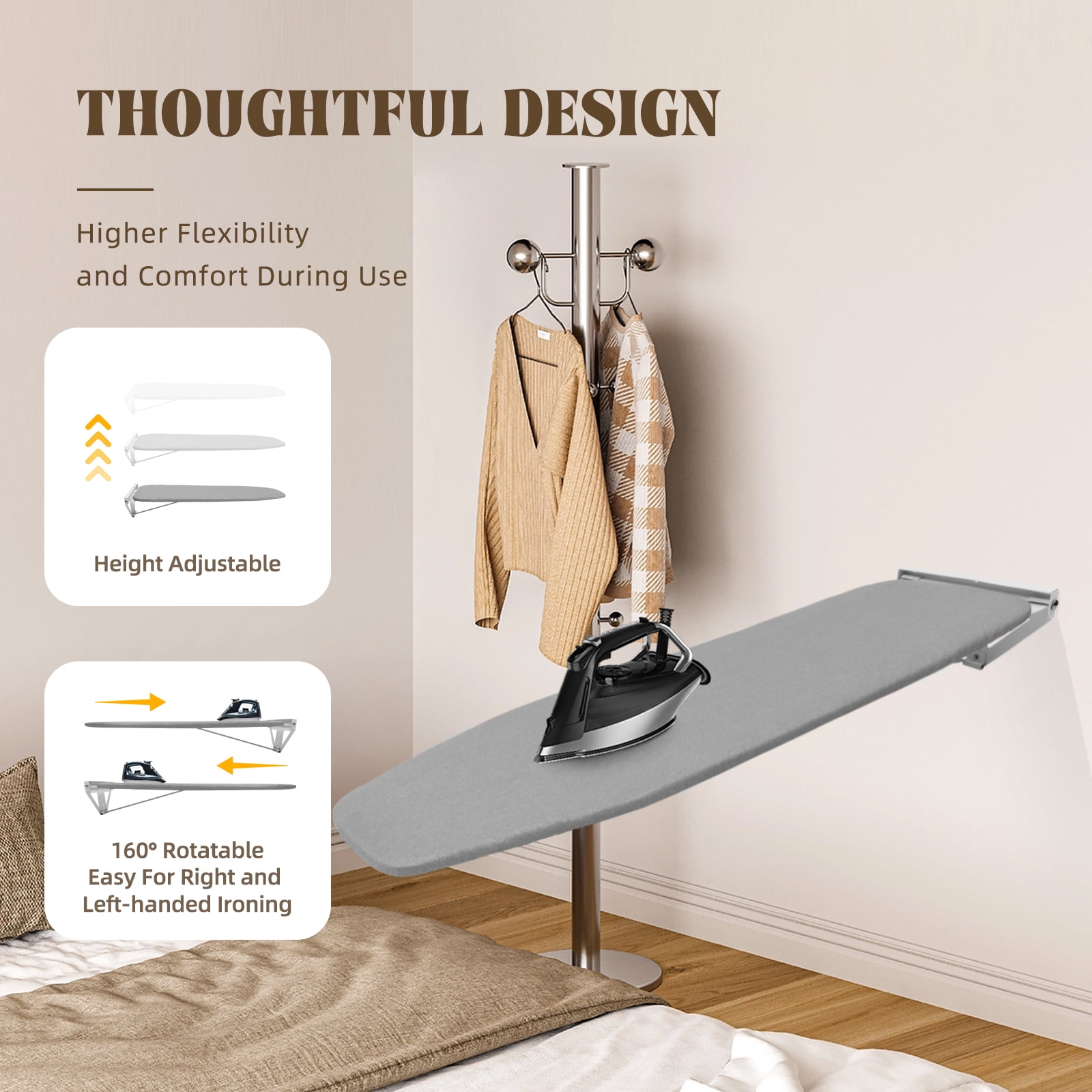 Brabantia Ironing Board D, 53 x 18 inches, Heat Resistant