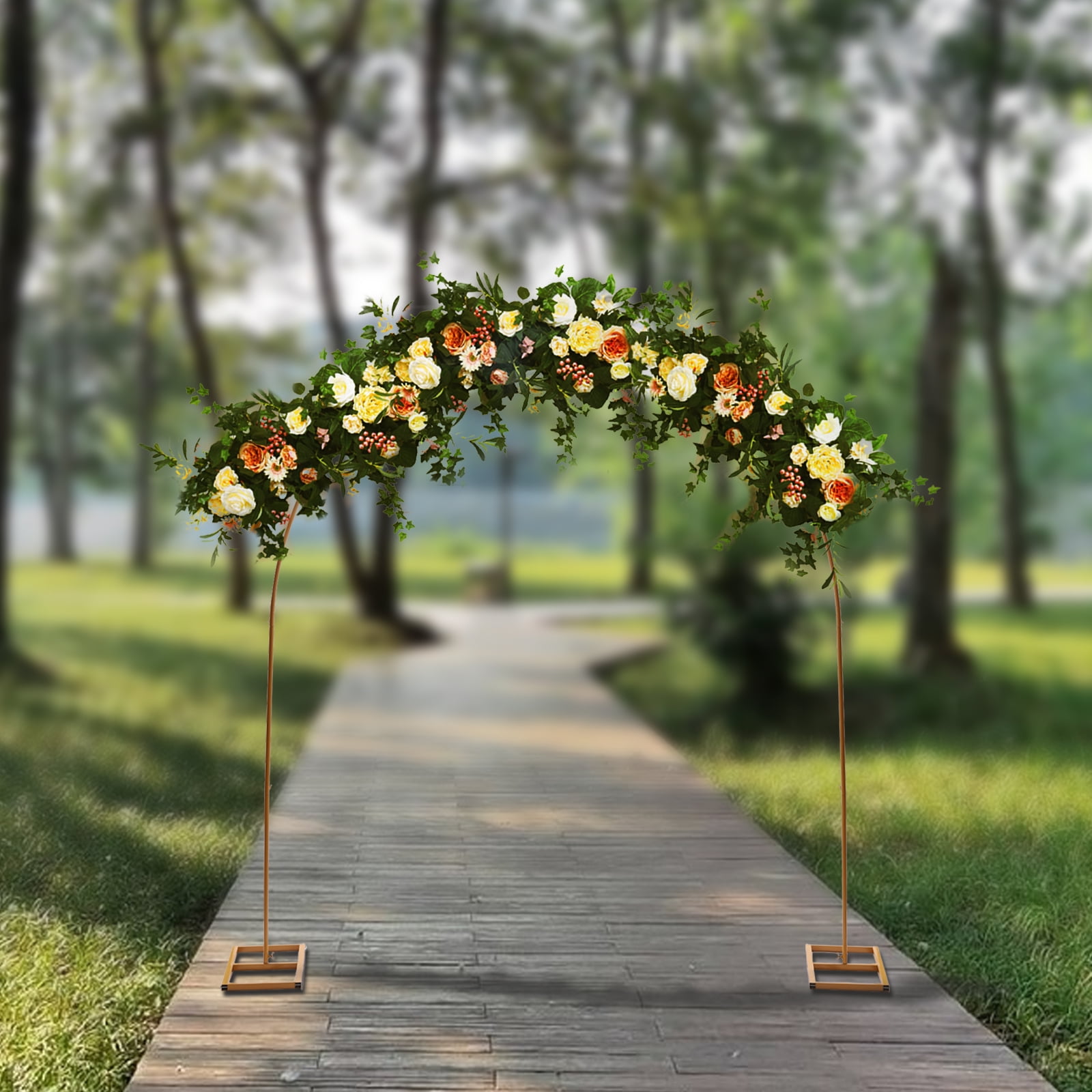 Autrinix Sturdy Wedding Arch Stand, Iron Frame, Bright Finish, Easy to ...