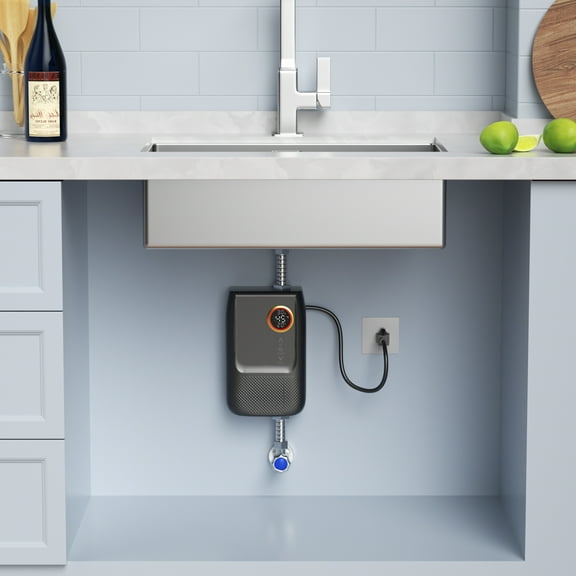 Autrinix Tankless Electric Water Heater, 3000W Instant Hot Water Heater with LED Display, Remote Control & 5 Temperature Settings, Wall-Mounted for Energy-Saving Bathroom Use