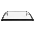 thumbnail image 1 of Autrinix Wall Mounted Door Canopy with UV Resistant PC Panel, Rain Guard Awning Cover with Side Gutter Drainage, Outdoor Weather Protection for Garage or Window, 1 of 11
