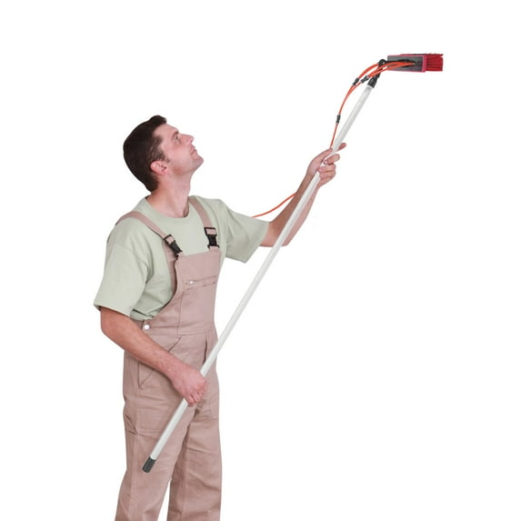 Autrinix Window Cleaning Pole, 3-in-1 Wash Brush Scrape System, 180° Adjustable Head & Lightweight Aluminum, For High-Rise Homes & Commercial Use