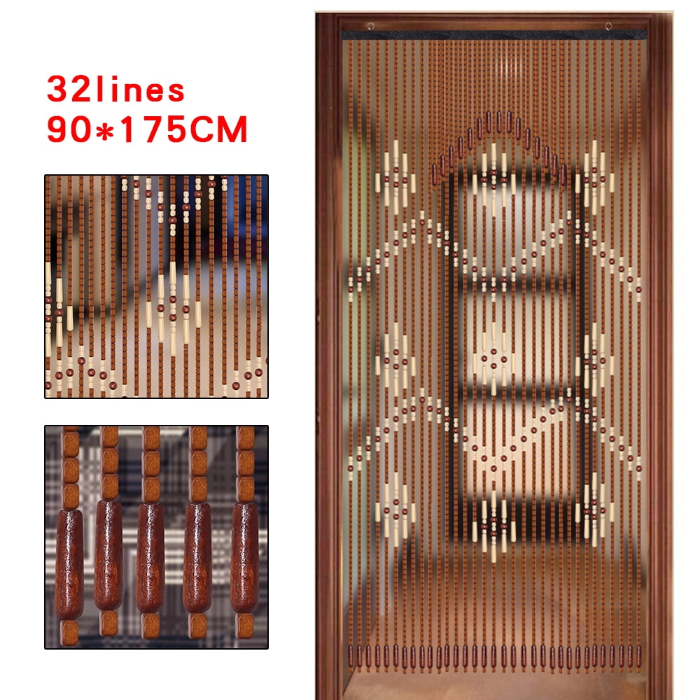 Autrinix Wooden Bead Curtain, Bamboo & Wood Material, Floral Design, Ideal for Doorways, Windows, or Room Dividers, Perfect for Home or Office Use