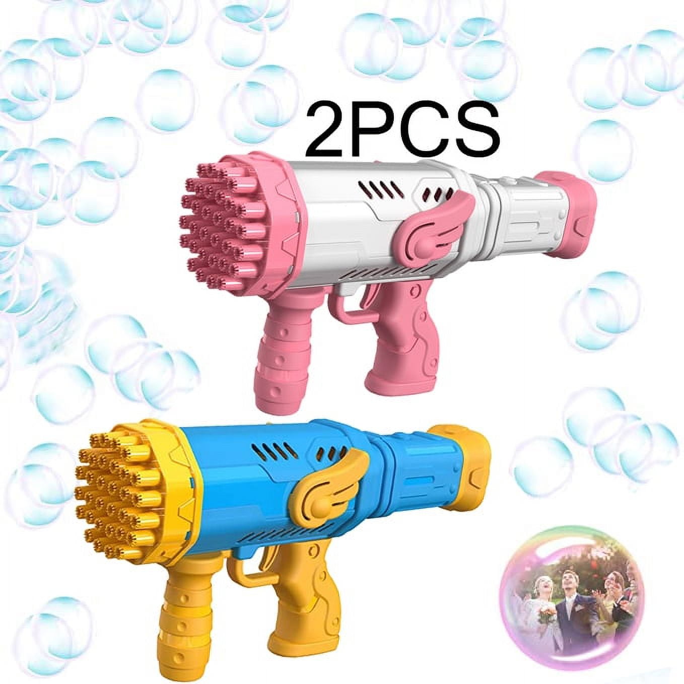 Autrucker 32-hole bazooka bubble machine new net red children's toy  electric fan luminous angel bubble machine 2PCS