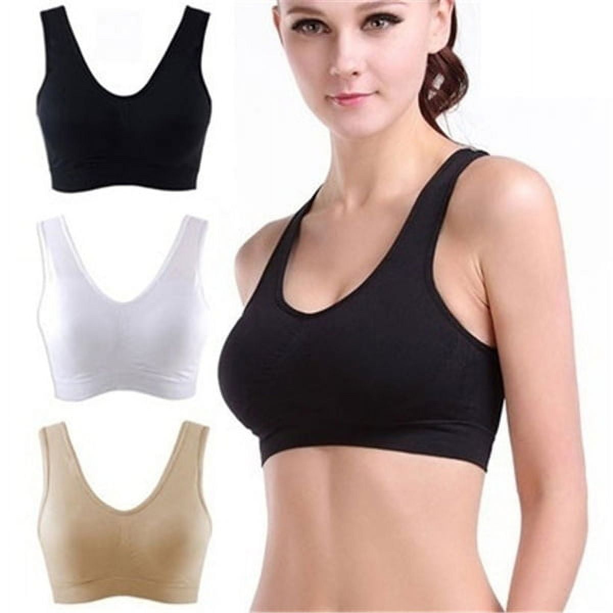 3PCS Women Sexy Sport Bras NO Pads Ladies small seamless single