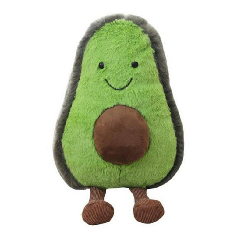 Cute Smile Avocado Plush Toy Soft Fruit Stuffed Doll Birthday Gifts For Kids Green 11.8 Inches