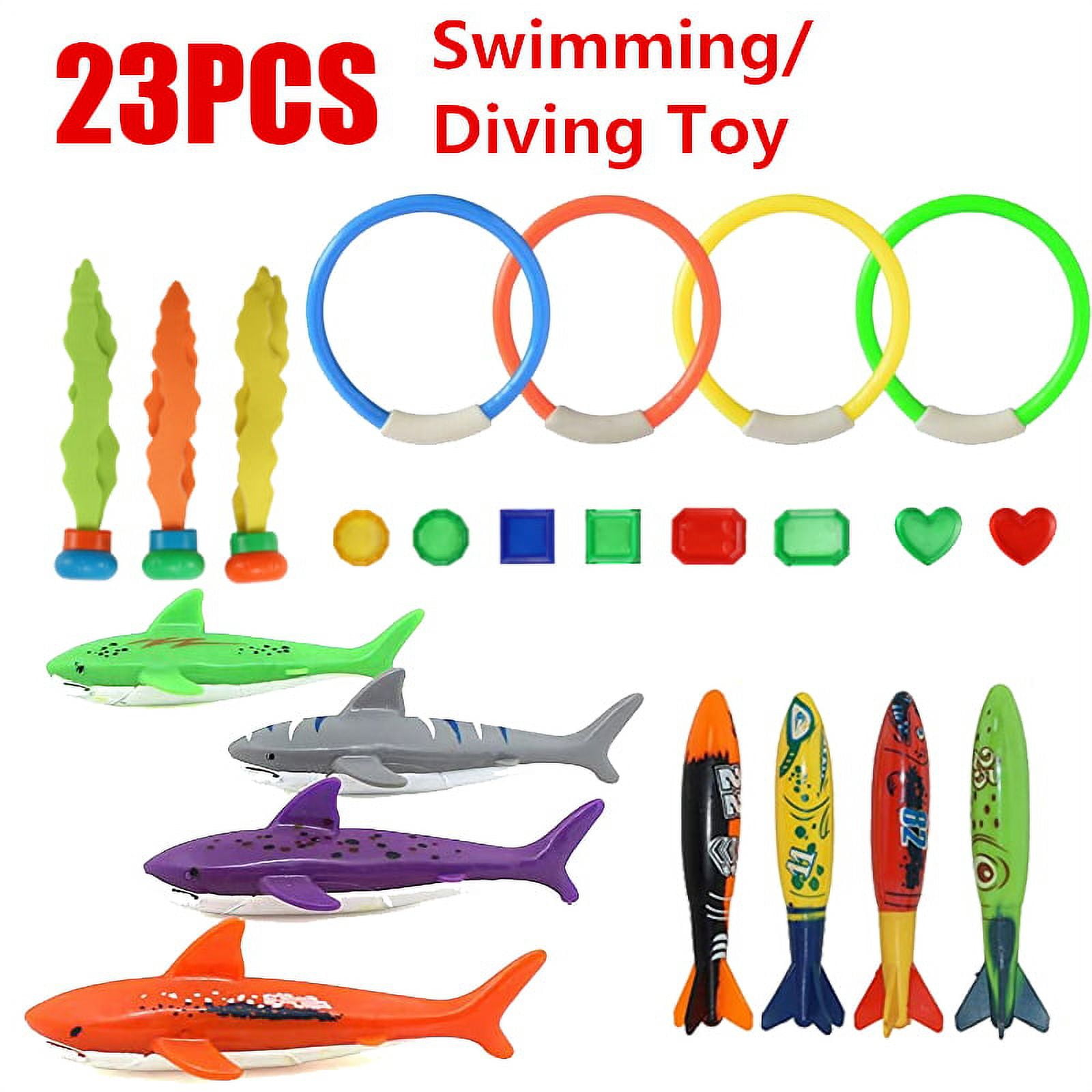 Autrucker Diving Pool Toys, Fun Pool Toys, Sinking Swim Toys Underwater  Treasures Games Swimming Pool Toys for Kids 3+, Teen Toddlers Boys and Girls  Pool Summer Toys-23PCS 