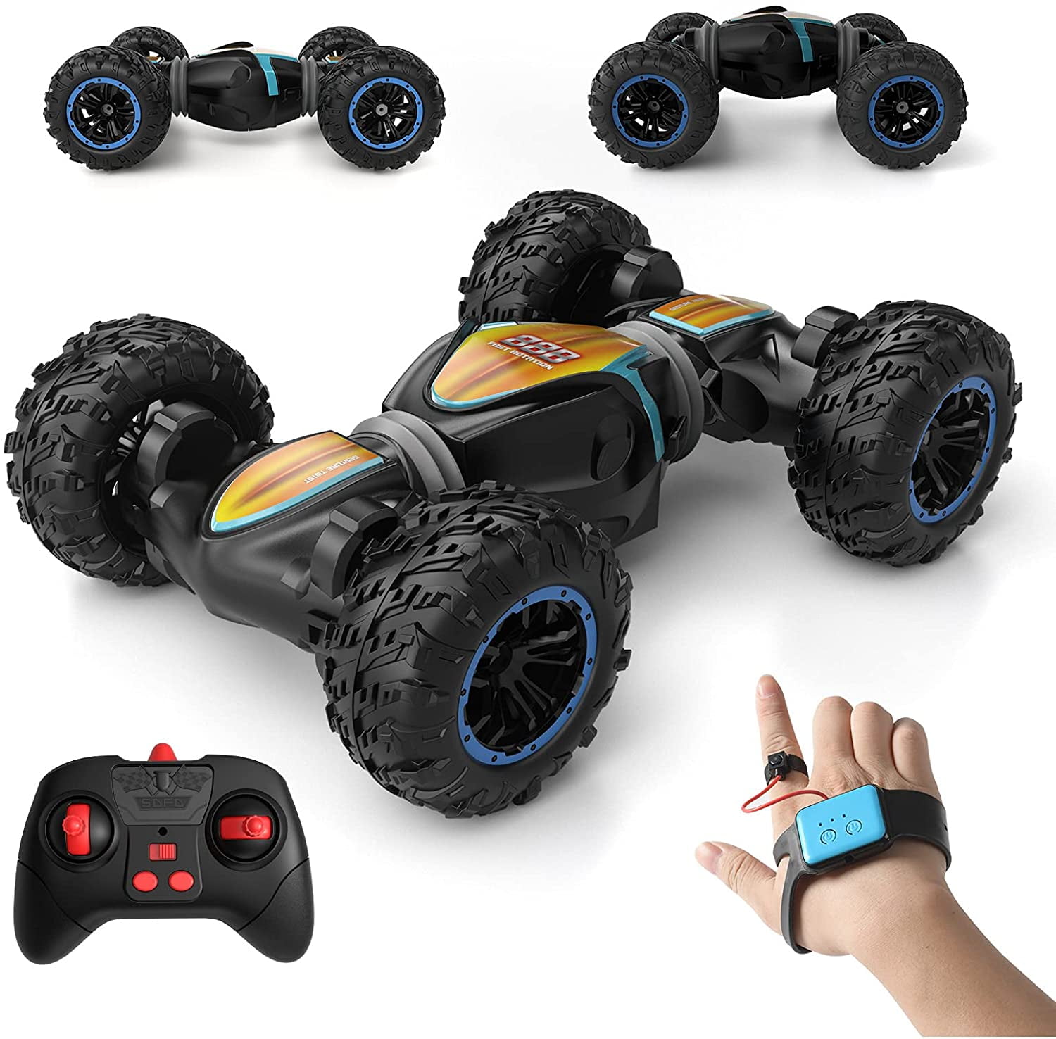 Dual Mode 4wd 2.4ghz Gesture Sensing Rc Stunt Car Double - Temu