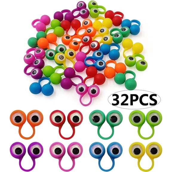 Autrucker Multicolor Googly Eye Finger Puppet