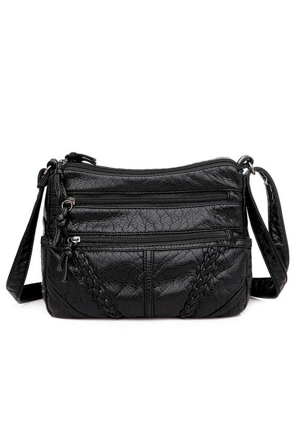 Women’s Polyurethane Zipper, Black