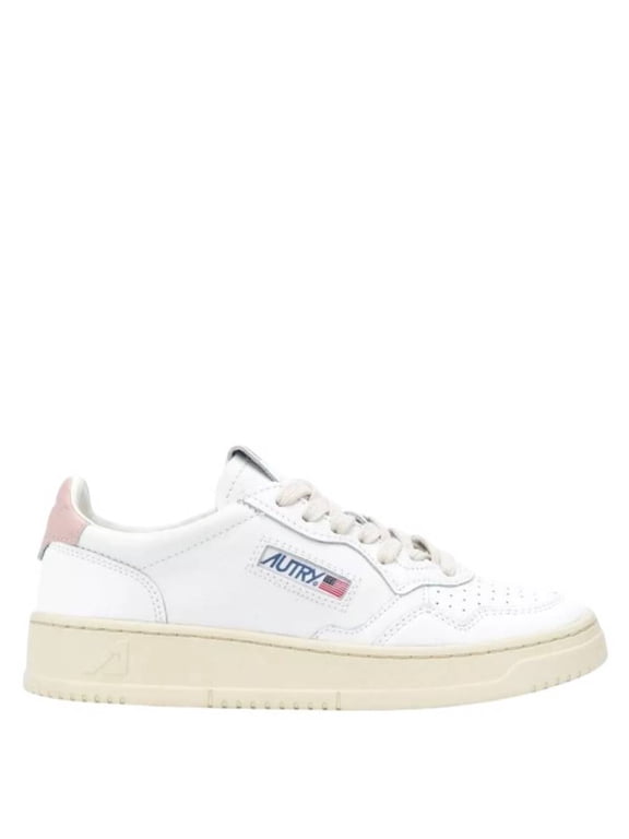 Female Medalist' White Low Top Sneakers With Contrasting Heel Tab In Leather White Sizes IT 34-50 2/3