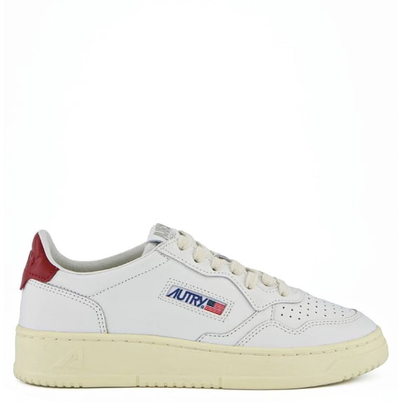 Autry Female Medalist White Red Leather Sneakers White Sizes IT 34-50 2/3