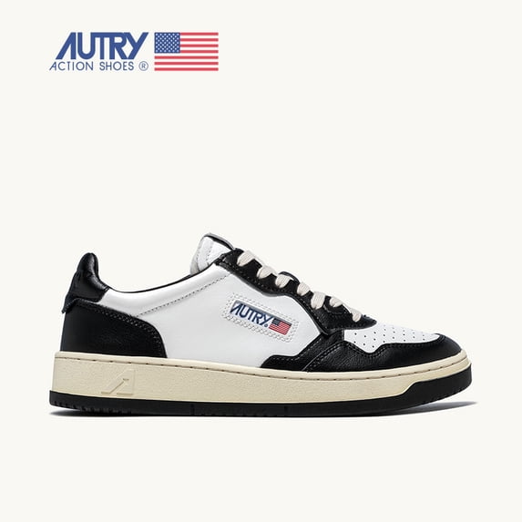 Autry White Shoes Women Flange in Black and White Low Top Bloggers Same Style Niche Leather Sports Leisure Retro Shoes