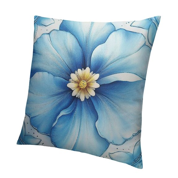 Autua Artisan blue and white floral toss pillowcase super soft all-season pillowcase with hidden zipper 18x18in
