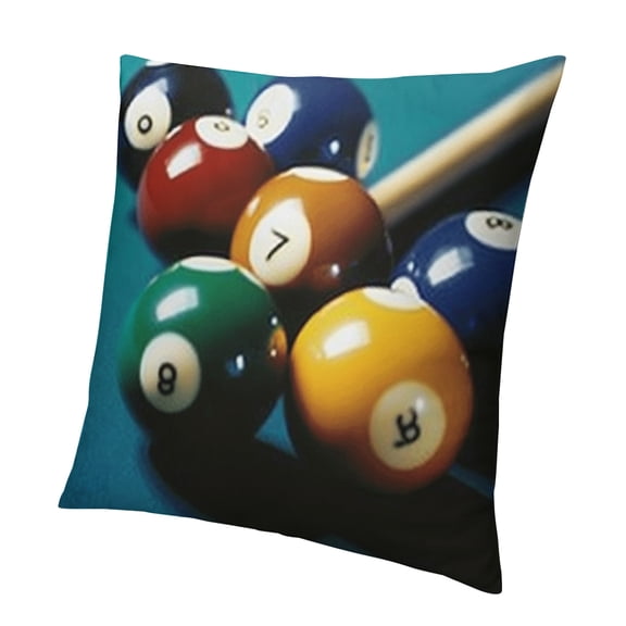 Autua Billiards Pillow Covers , Modern Sofa Throw Pillow Cover Decorative Pillowcase Farmhouse Home Decor Couch Pillow Cases Soft Cozy Cushion Case for Sofa Living Room 12x12in