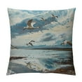 thumbnail image 1 of Autua Birds Water Cloudy Sky Graphic Decorative Cushion Throw Pillow Cover Square Pillow Case 1PC 22x22in, 1 of 5