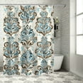 thumbnail image 1 of Autua Blue Brown Pattern Chic Modern Bathroom Decor Shower Curtain 36"x72, 1 of 7