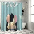 Autua Bunny Theme Bathroom Décor Set with Hooks, Graphic Print