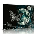 thumbnail image 1 of Autua Butterfly Moon Digital Art Canvas Wall Decor for Home 16x12in, 1 of 6