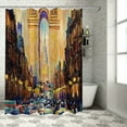 thumbnail image 1 of Autua Cars Monument Street Bathroom Shower Curtain Set | Chic Modern Decor with Hooks | Waterproof Fabric | Easy Installation 60"x72, 1 of 7