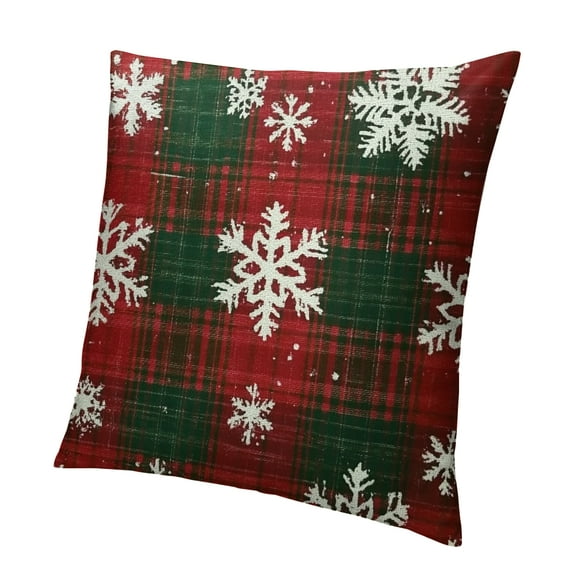 Autua Christmas Decorations,Christmas Pillow Covers,Plaid Pillow Cover,red Christmas Decor,Pillow Cover,Christmas Home Decor 12x12in