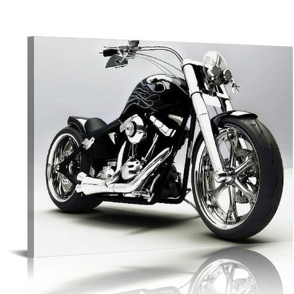 Autua Chrome Ready to Hang Canvas Wall Art for Living Room and Office 16x12in