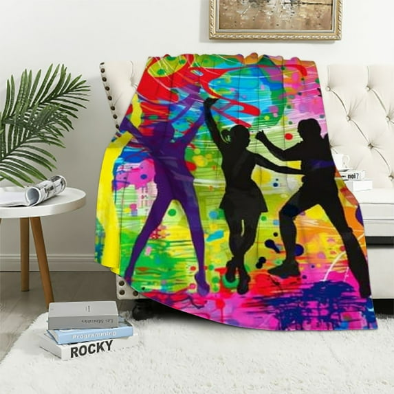 Autua Colorful Background Warm Lightweight Blanket Soft Fleece Blankets Throw Blanket Living Rooms Sofa Decor Cow Gifts Blanket for All Seasons Excellent Hand Feel Blanket 50x60in