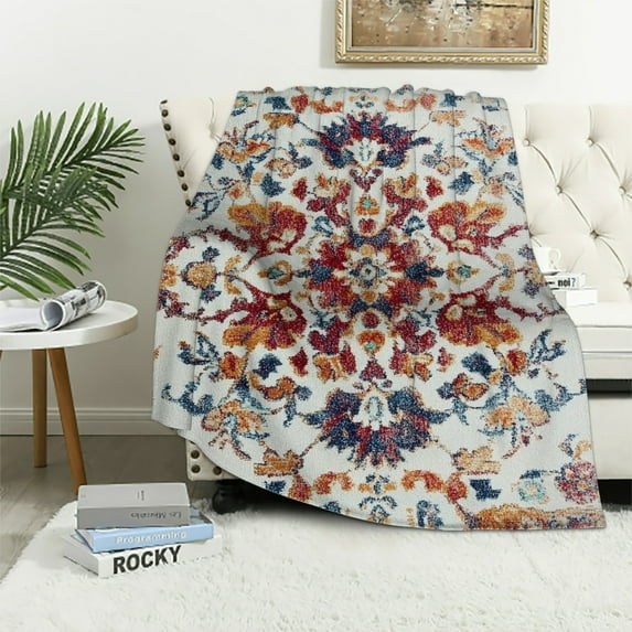 Autua Colorful Flemish Baroque Flannel Blanket for All Seasons 60x80in