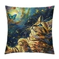 Autua Cute Cat Graphic Decorative Pillow Cover for Home Couch Living