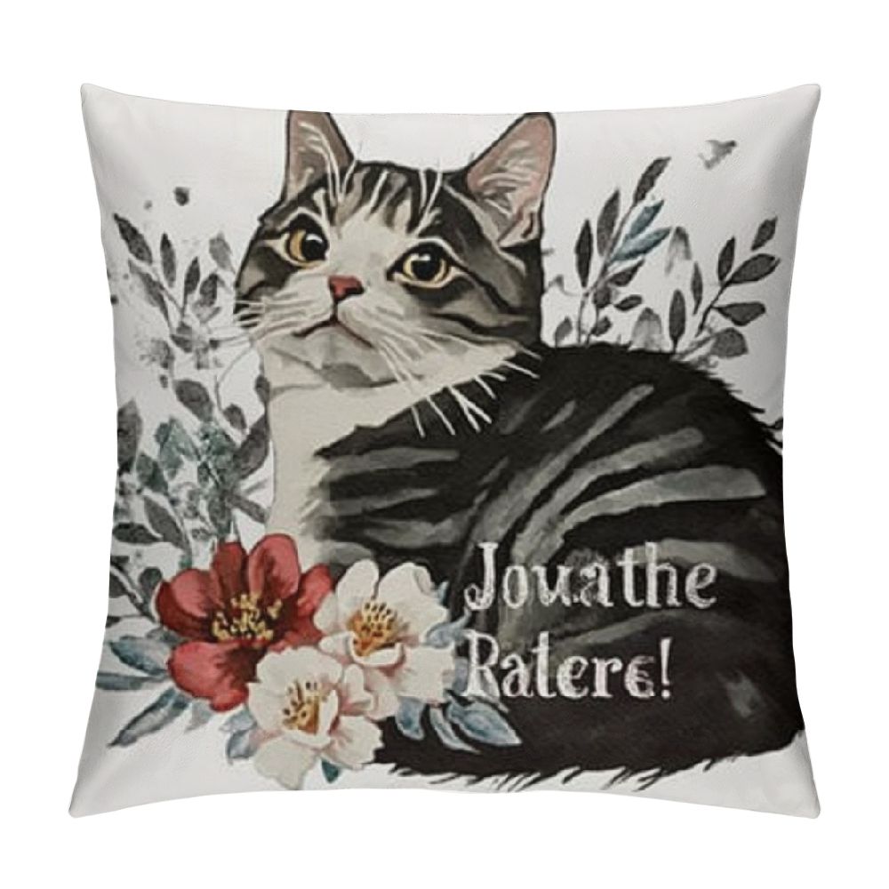 Autua Cute Cat Pillow Covers Cat Lover Gifts for Women Cat Mom