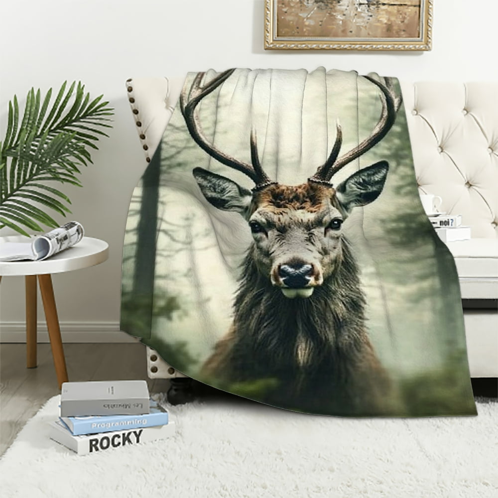 Wildwood Antlers Quilted Blanket NCU0PTT2471