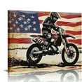 thumbnail image 1 of Autua Dirt Bike Canvas Wall Art Print For Living Room Bedroom Office 20x16in, 1 of 6